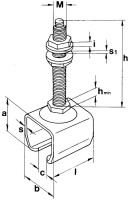 V2A- Höhenverstellbare Muffe für Schiene Typ 10