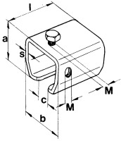 V2A- Anschweißmuffe für Schiene Typ 10