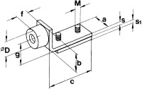 V2A- Schienenstopper für Schiene Typ 10 + Typ 30