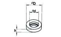 Stahl-Druckkugellager, gefettet u. verzinkt 16mm