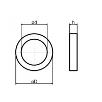 Messing-Zwischenring für Konstruktionsbänder 14mm