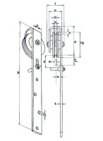 Schiebetürrolle mit Gleitstift für Holztore Ø 140 mm