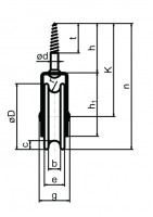 Bügelseilrollen aus Grauguß mit eingenieteter...