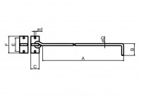 K60-Sturmhaken, 1000 mm