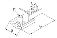 K60-Schienen-Tür-Stopper Alu. für Glastür