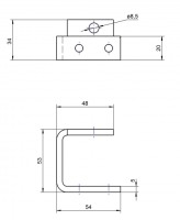 Laufschienen-Set für Torrolle Ø 60 mm, L=2000 mm