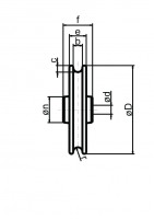 Grauguss Seilrolle mit runder Nut; gedreht und gebohrt; 510/60