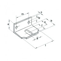 Wandbefestigungswinkel für Schiene Typ 30