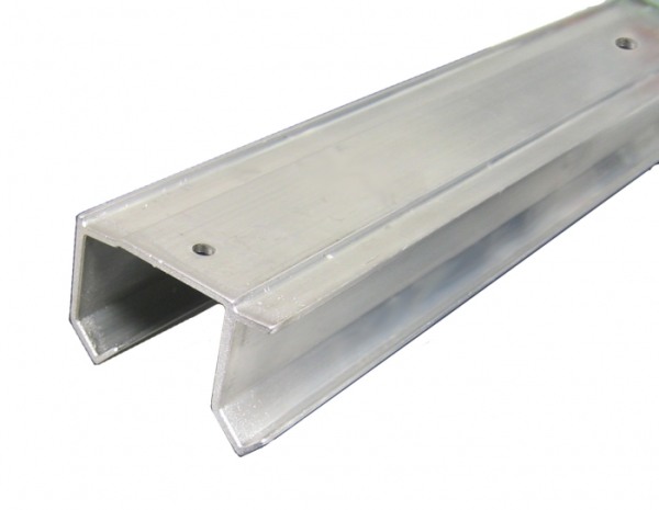 Aluminiumlaufschiene 2,0 m für Schrankschiebetürbeschläge 28- 38 kg