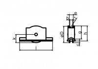 Schrankschiebetürrolle Ø 50 mm