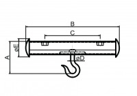 Traverse mit Haken Typ 40