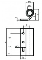 Bandlappen mit Messingbuchsen, gekröpft und gelocht