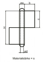 Konstruktionsband, zweiteilig, Ø 16,5 mm