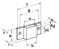 Stangenführungsschlaufe für Falttortreibriegel- 25 x 8 mm