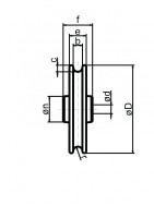 Stahlvogelrolle Ø 20 mm, schmale Ausführung