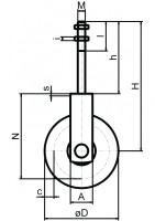 Graugussaufzugrolle Ø 140 mm