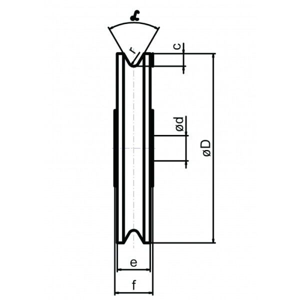 Stahlseilrolle Ø 120 mm - Ihr Fachhandel für Schiebetorbeschläge