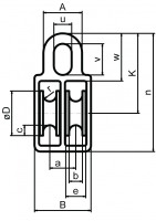 Doppelblockseilrolle Ø 20 mm