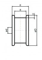 Kunststoffgurtrolle Ø 60 mm, max. Belastung = 100 kg