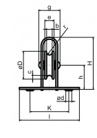 Stehrolle Ø 40 mm mit Querplatte