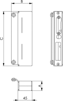 Schließkasten, V2A, Nr. 147BNIG - für Kastenbreite 30 mm