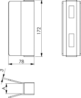 Schiebetor-Schließkasten, V2A -  für Kastenbreite 30 mm