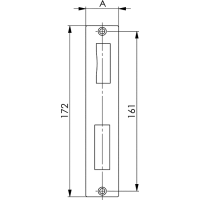 Schließblech, V2A, Nr. 147NIPS - für Kastenbreite 30 mm