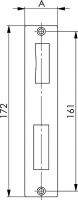 Schließblech, V2A, Nr. 147NIPS - für Kastenbreite 30 mm