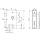 Schlosskasten mit Rollfallen-Riegelschloss für Dreikant- und Profilzylinder, blank - Kastenbreite A = 30 mm