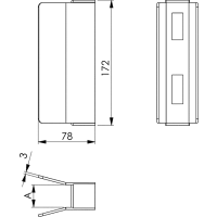 Schiebetor-Schließkasten, blank, Nr. 147S - für Kastenbreite 30 mm