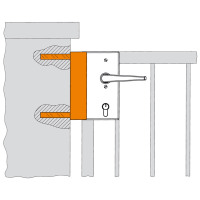 Schließkasten, verzinkt, Nr. 145 - für Kastenbreite 30 mm