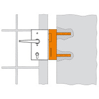 Schließkasten, verzinkt, Nr. 147 - für Kastenbreite 40 mm