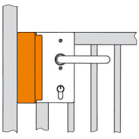 Schließkasten, blank, Nr. 147B - für Kastenbreite 30 mm