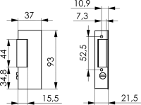 Elektrischer Türöffner Links - Recht 25.5 mm x 16 mm x 66 mm kaufen bei OBI