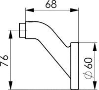 Türknopf-Lochteil, gekröpft Nr. 478L