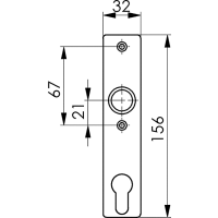 Zylinder-Kurzschild Nr. 497Z