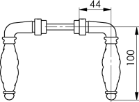 Türdrücker, gerade Nr. 417GR