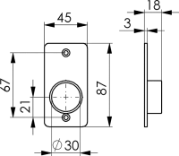 Dreikantrosette, V2A