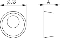 Sicherheitsrosetten-Satz, Zylinder Überstand = 15 mm