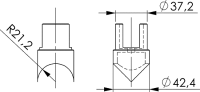 Anschlussstück (Paar) V2A für K60SC10454 und K60SC10462