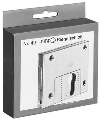 Riegelschloss mit Winkelschließblech in SB-Verpackung- B