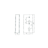 Schlosskasten 460461P DIN Links/Rechts 40/60 mm PZ gelocht